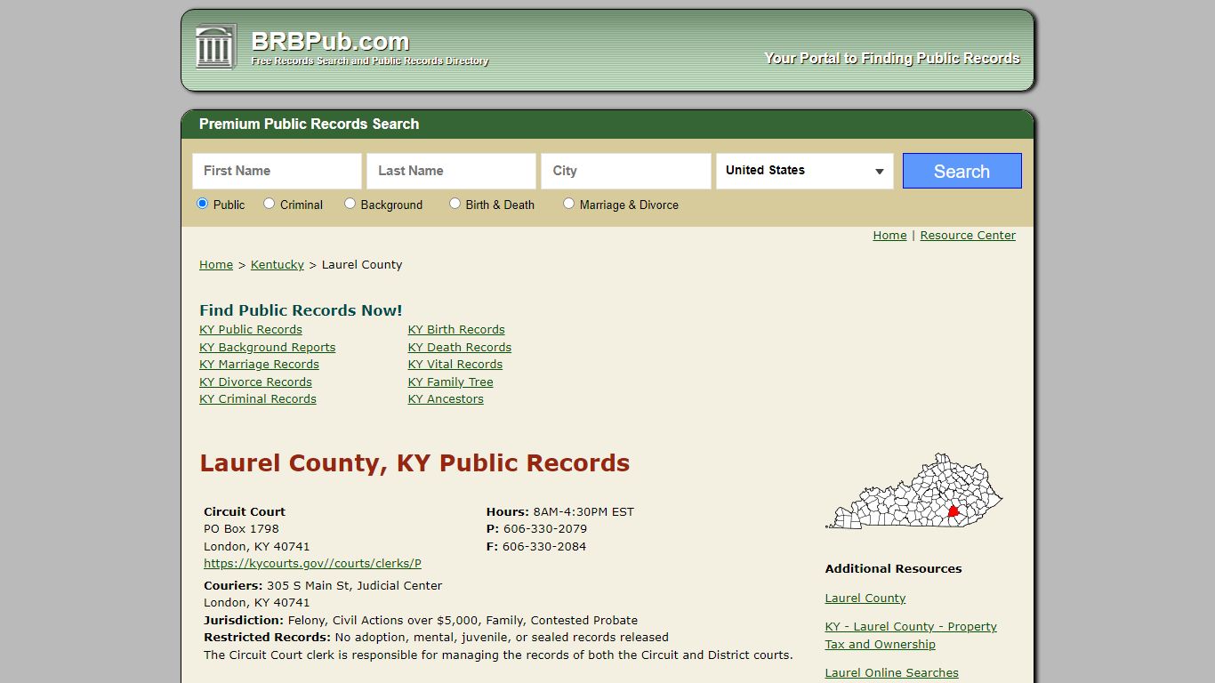 Laurel County Public Records | Search Kentucky Government Databases